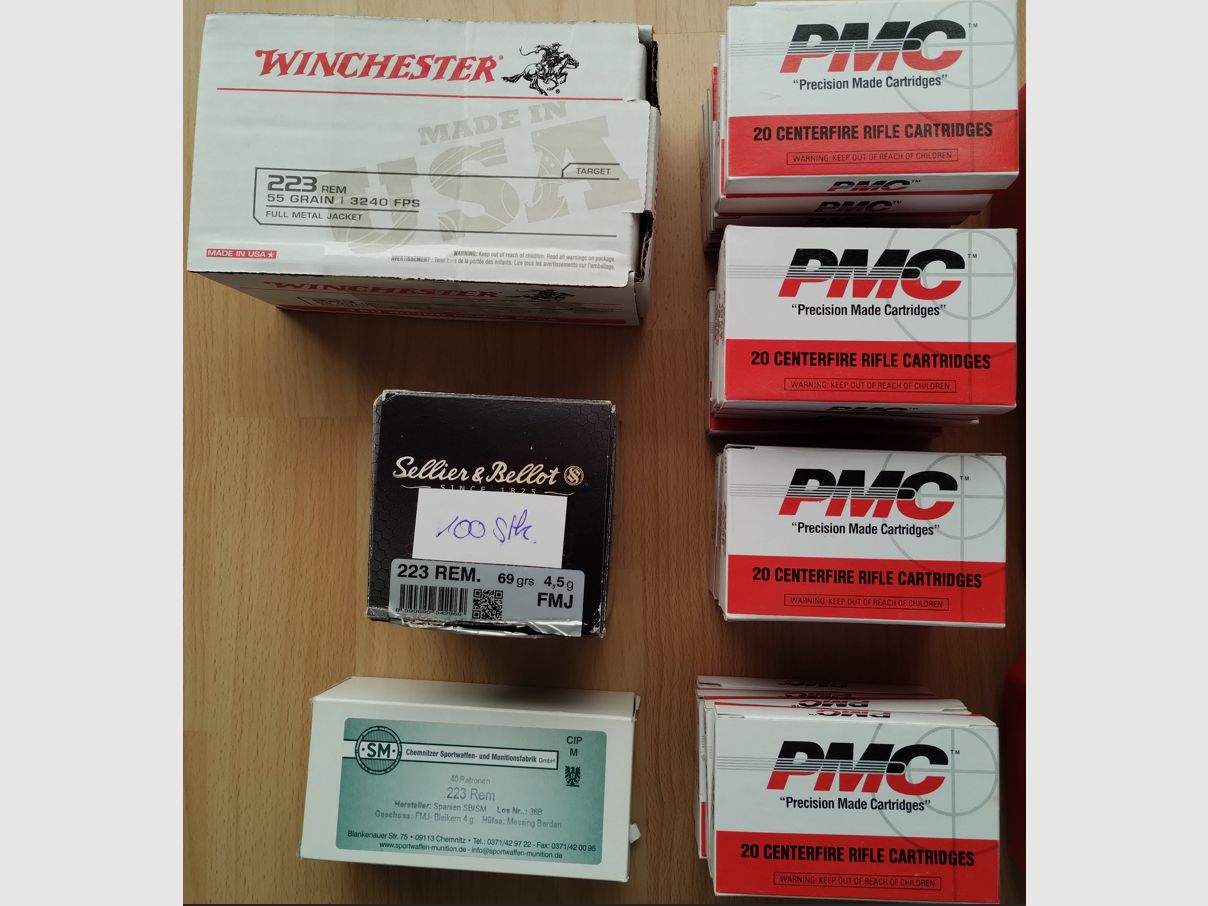 .223 Rem.  1680 Patronen: Norma, Ruag, S&B, PMC...