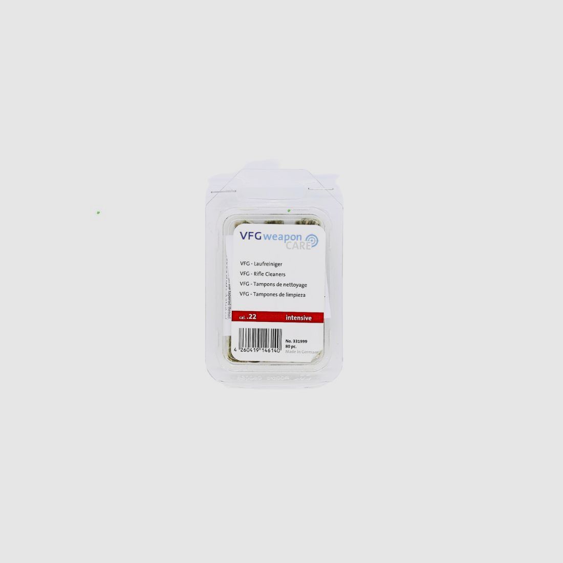 VFG Barrel Cleaner Intensive / 80 pcs .22 Cleaning Accessories for Weapons
