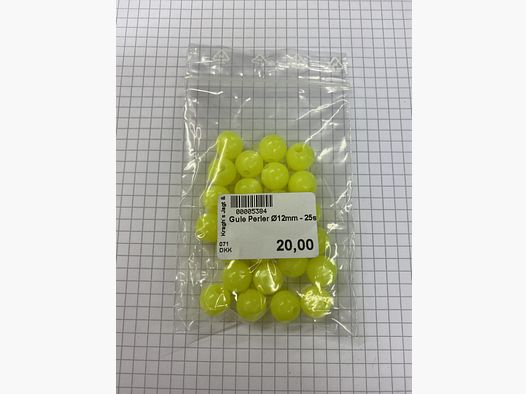 Gule Perler Ø12mm – 25stk