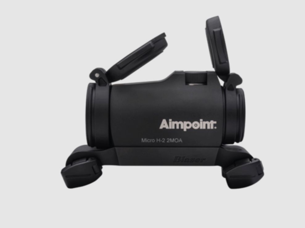 Aimpoint 682510215 Micro H-2 Black Red Dot 2 MOA including Blaser saddle mount