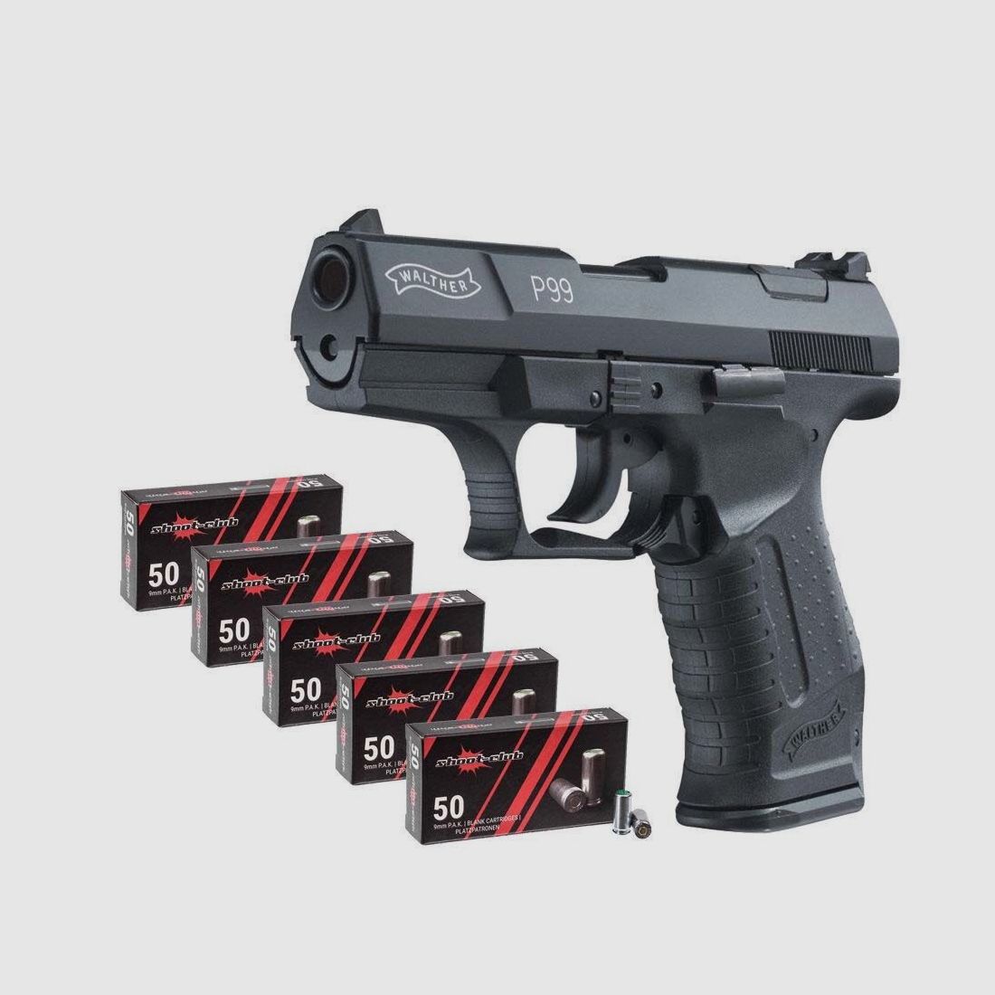 Walther P99 pistola a salve con 250 cartucce a salve
