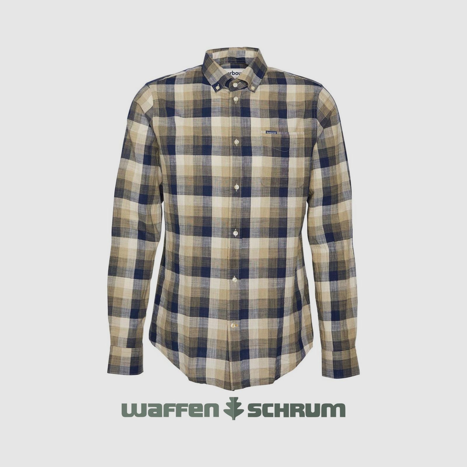Barbour Overhemd Hillroad Tailored Olijf
