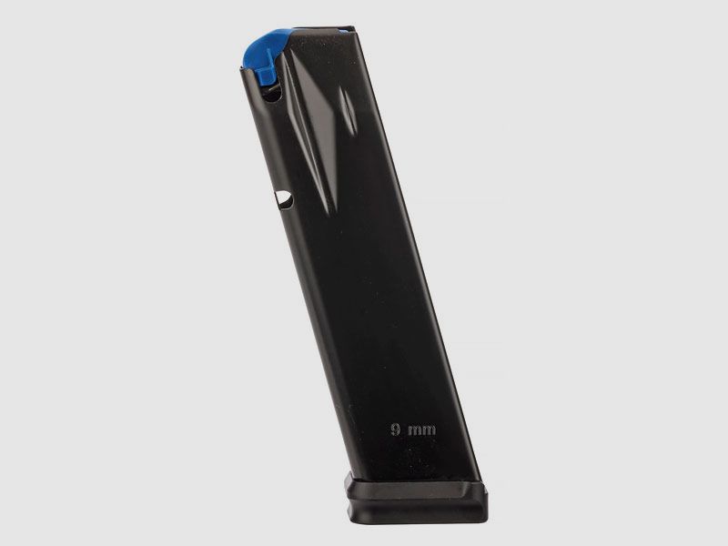 WALTHER verlängertes Ersatzmagazin PDP Fullsize Magwell, 18 Patronen (Alu schwarz)