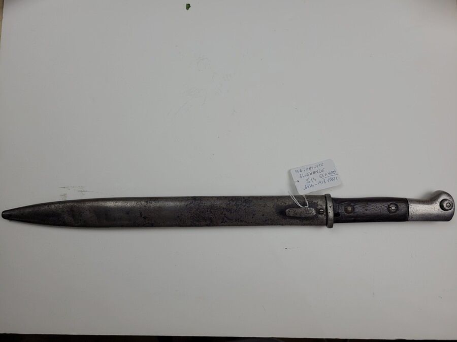 Seltene deutsche Bajonett S14 – Ersatzscheide – Vollständig „stumm“ – ca. 1915 – BE+, Bild 6 von 7