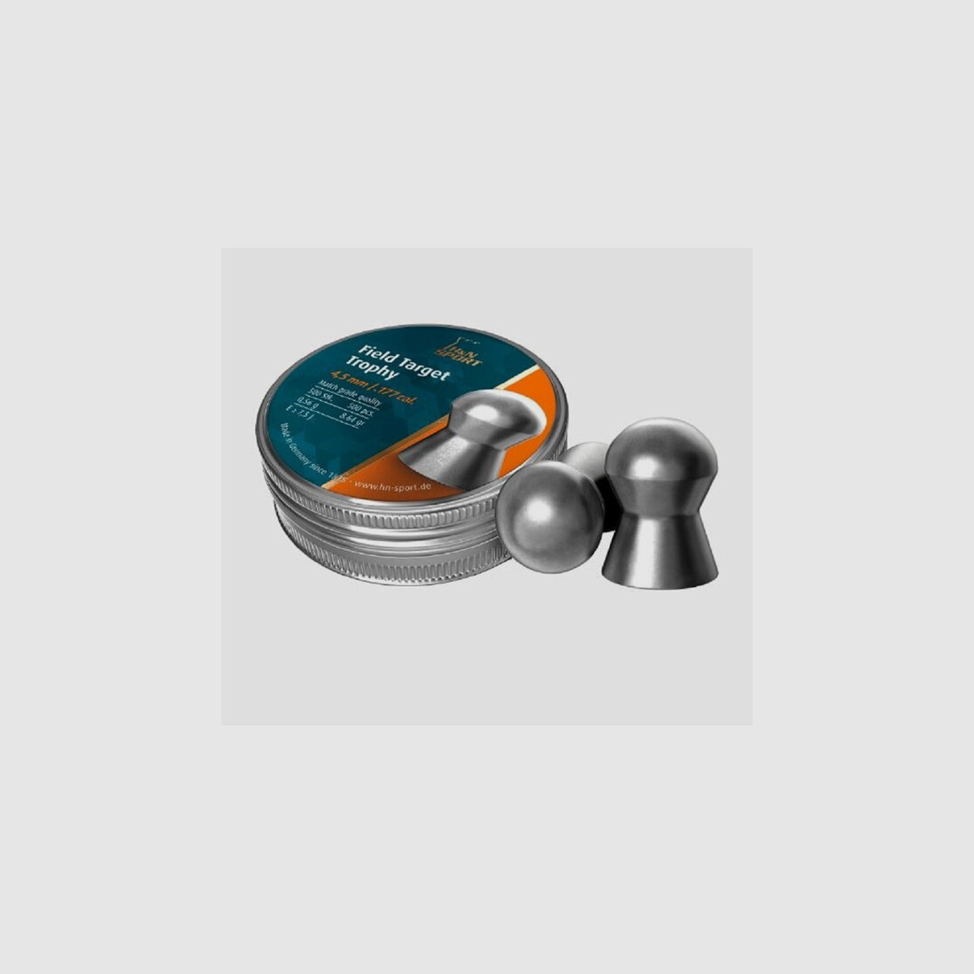 H&N Luftgewehrmunition Field Target Trophy 500 Diabolo Kal. 4,5 mm Kopfmaß 4,50 - Versandkostenfrei