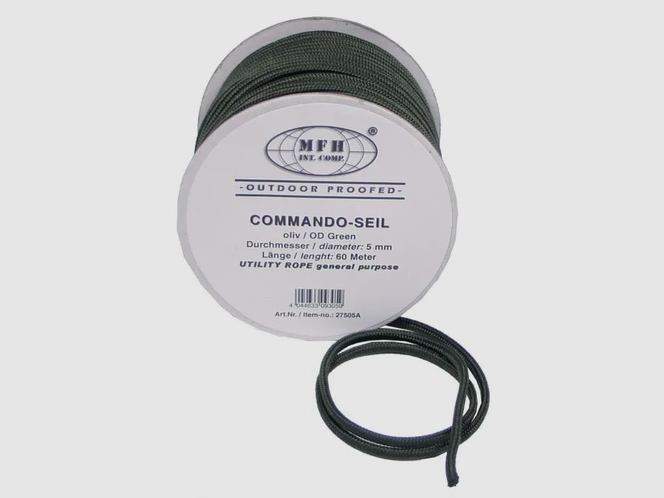 Seil, Oliv, 5 mm x 60 Meter auf Rolle, Polypropylen 10,2g/m * Kein Kletterseil ! *