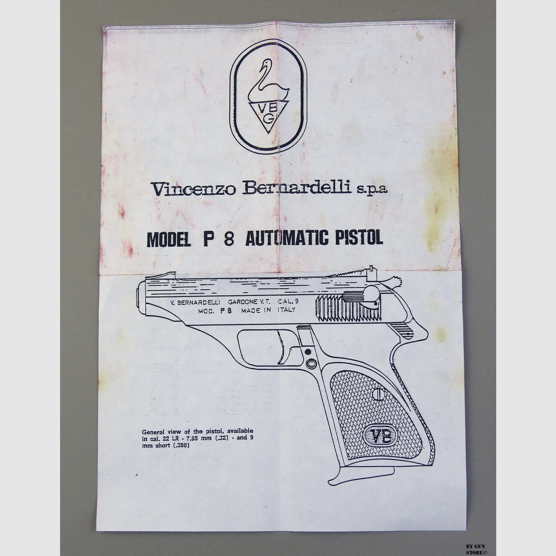 Pistola Vincenzo Bernardelli mod. P8 USA cal. 9 corto, immagine 10 di 11