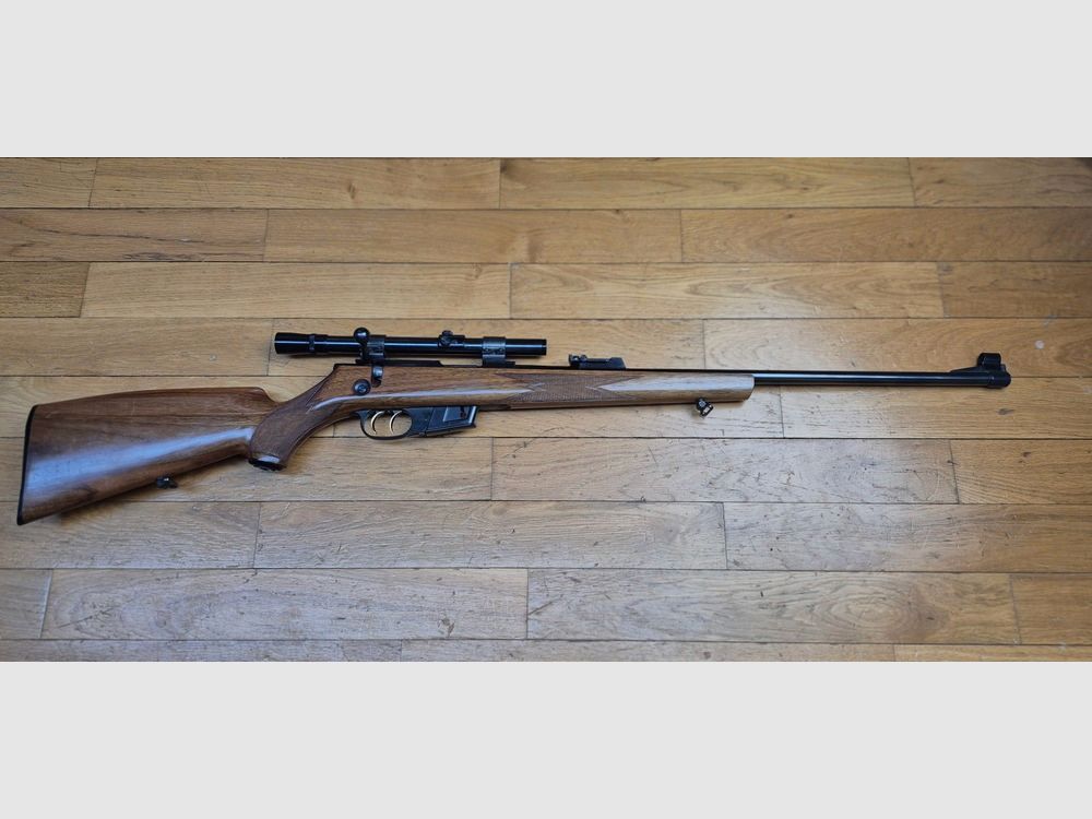 Wunderschöne Jagd- und Sportbüchse Walther KKJ – Kal. 22 Hornet – Stetcher-Abzug – Magazin 5 Schuss – Zielfernrohr Zielkar 4 mit Absehen Nr. 1 – Hohe Präzision – Waffe von 1959 – Sehr guter Zustand – TBE +, Bild 2 von 42