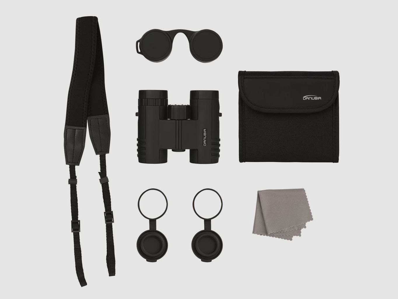 Door binoculars Danubia Bussard I 8x32 with carrying case and shoulder strap