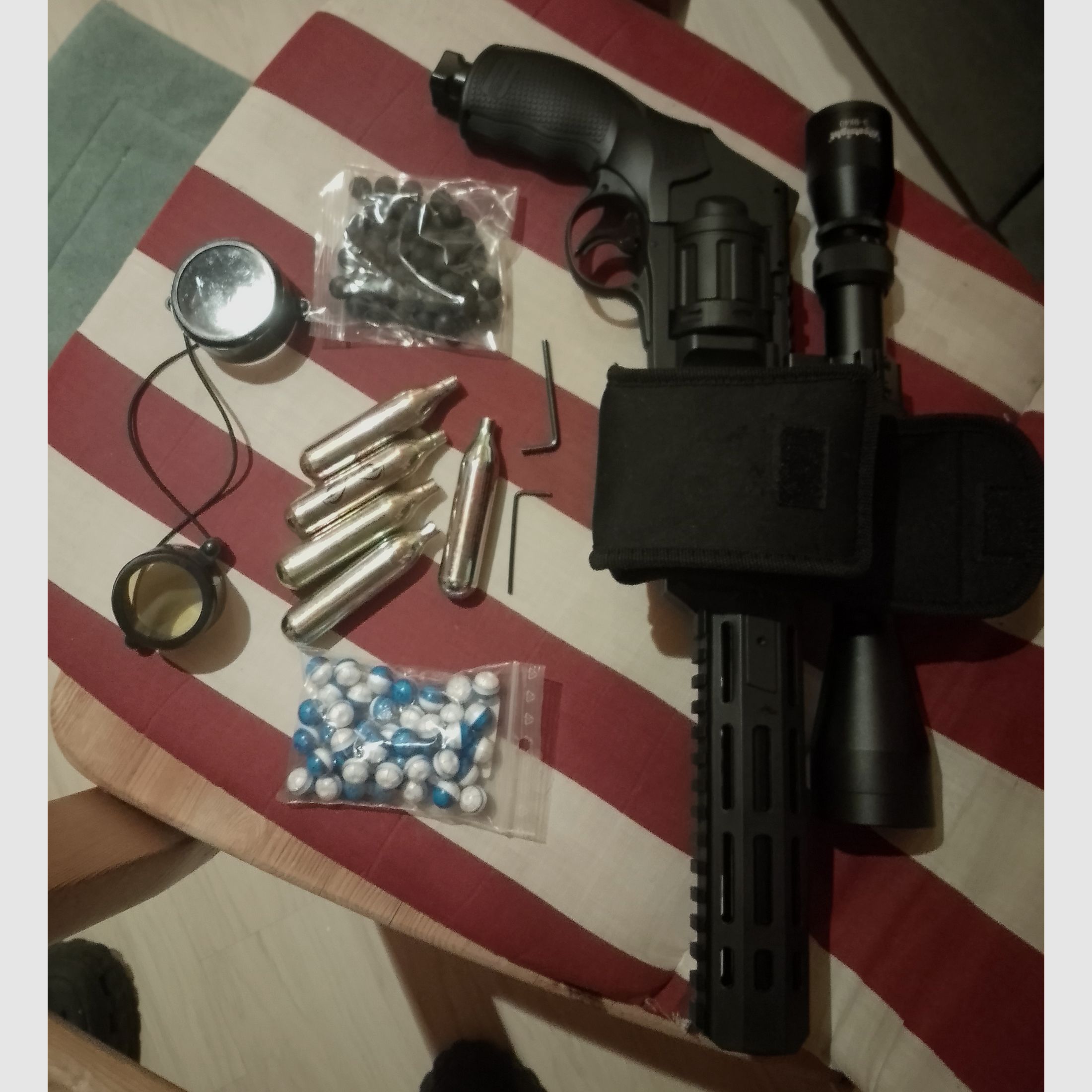 3-9x40 richtkijker op Long T4e HDR50 tactisch geweerkit Rood punt rubberen kogels RAM paintball marker Cal .50 set laser CO2 capsules revolver lange loop