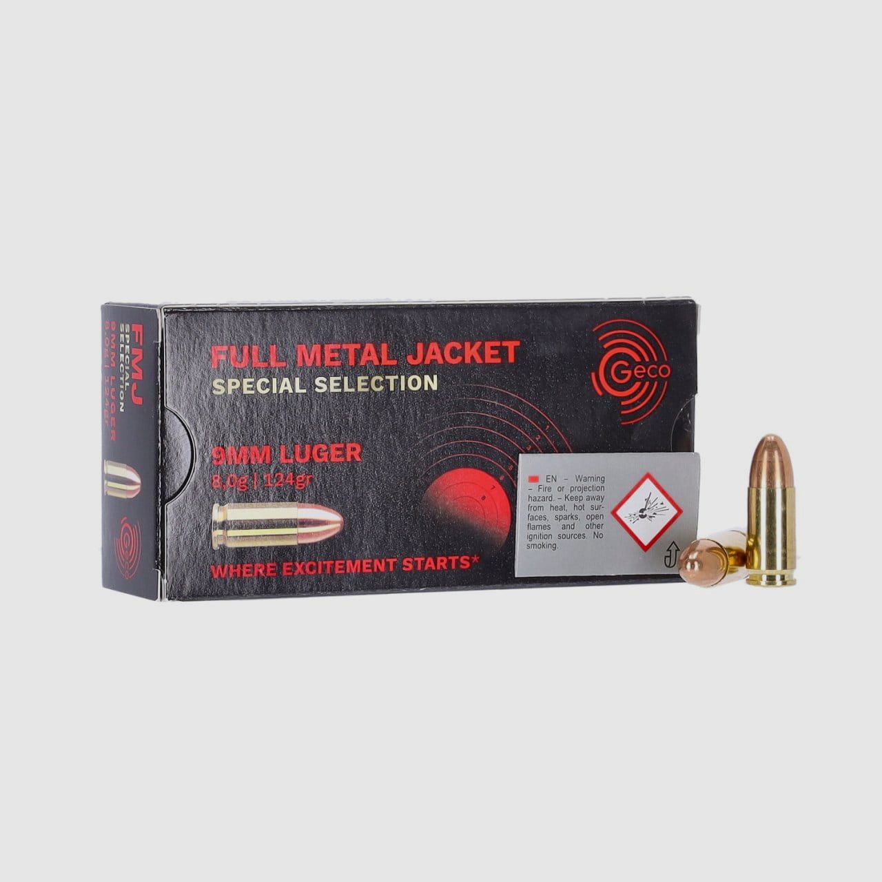 Geco 9 mm Luger Special Selection Pistol Cartridge 124 grs. - 50 pcs.