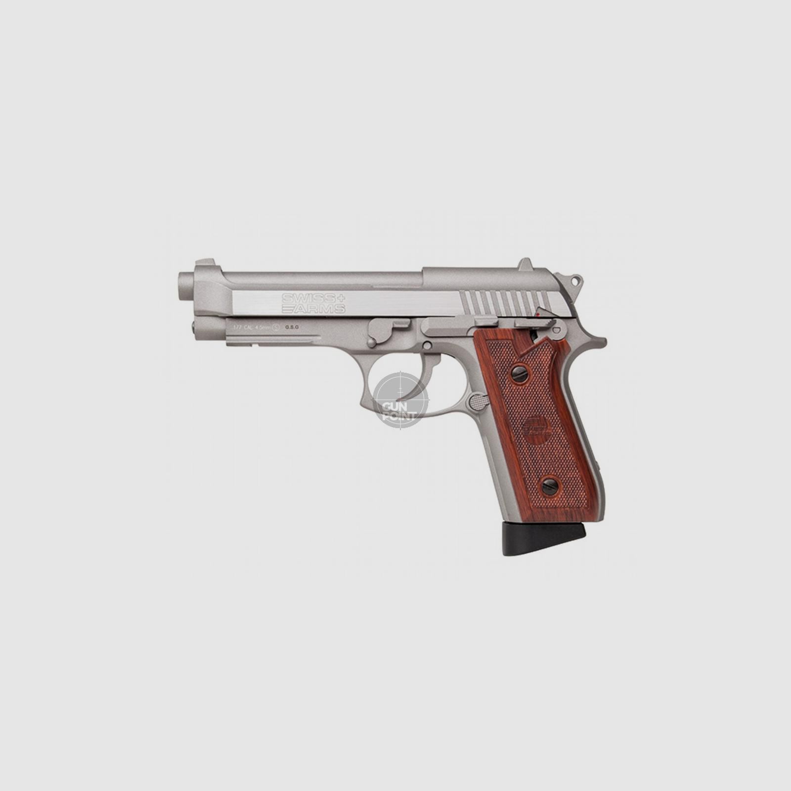 Luftpistole - Swiss Arms - 92 Stainless - Kal. 4,5 mm BB Vollmetall