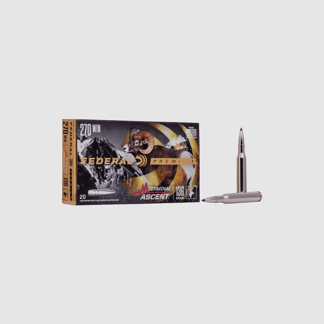 Federal Premium Terminal Ascent .270 Win. 136GR 20 cartucce