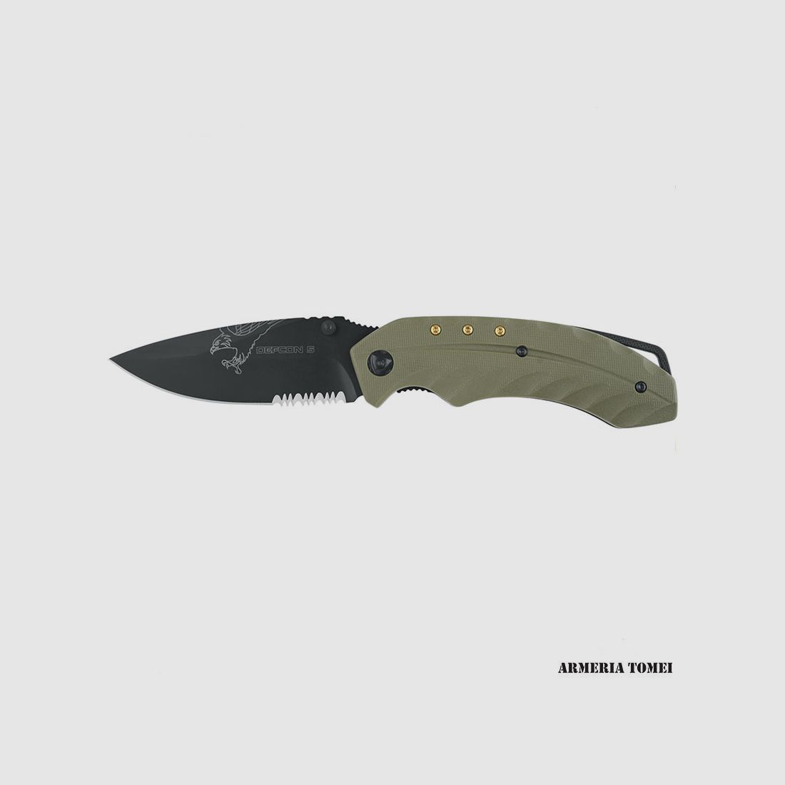 DEFCON 5 – TACTICAL FOLDING KNIFE GREEN FOXTROT (BLISTER), image 1 sur 2