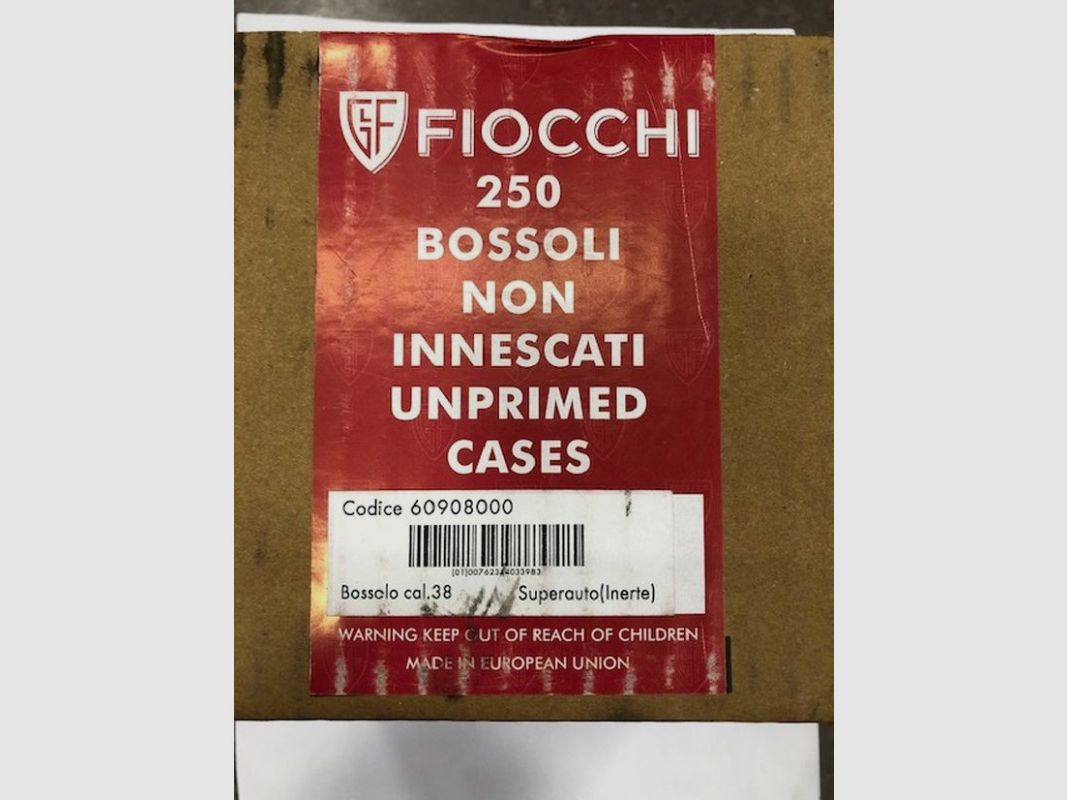 FIOCCHI HÜLSEN 38 SUPER A QT 250