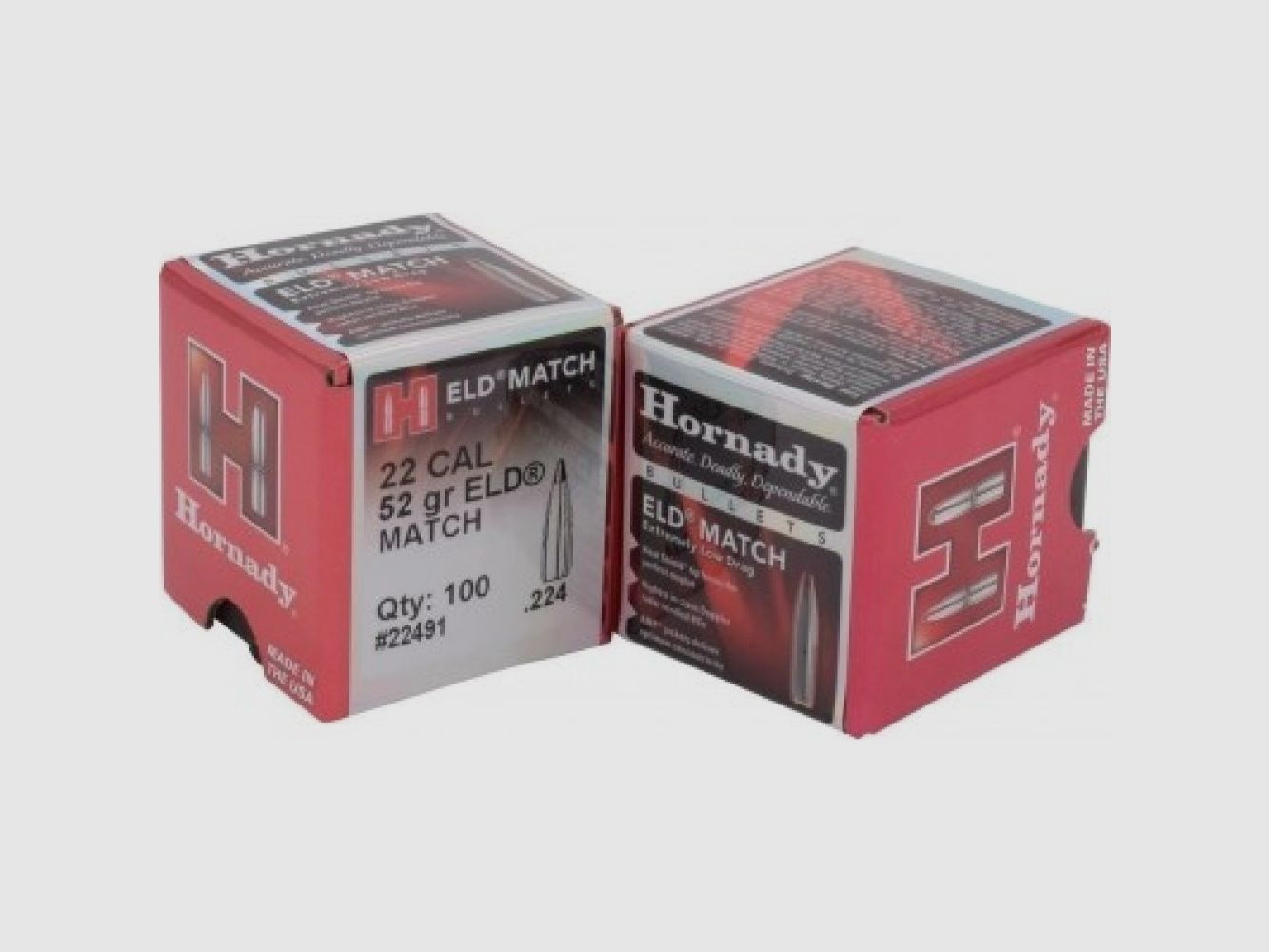 .224 Geschosse Hornady ELD 52 gr VE100