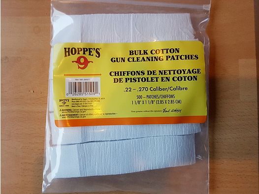 500 Stück Hoppes Patches Cal.22 - .270