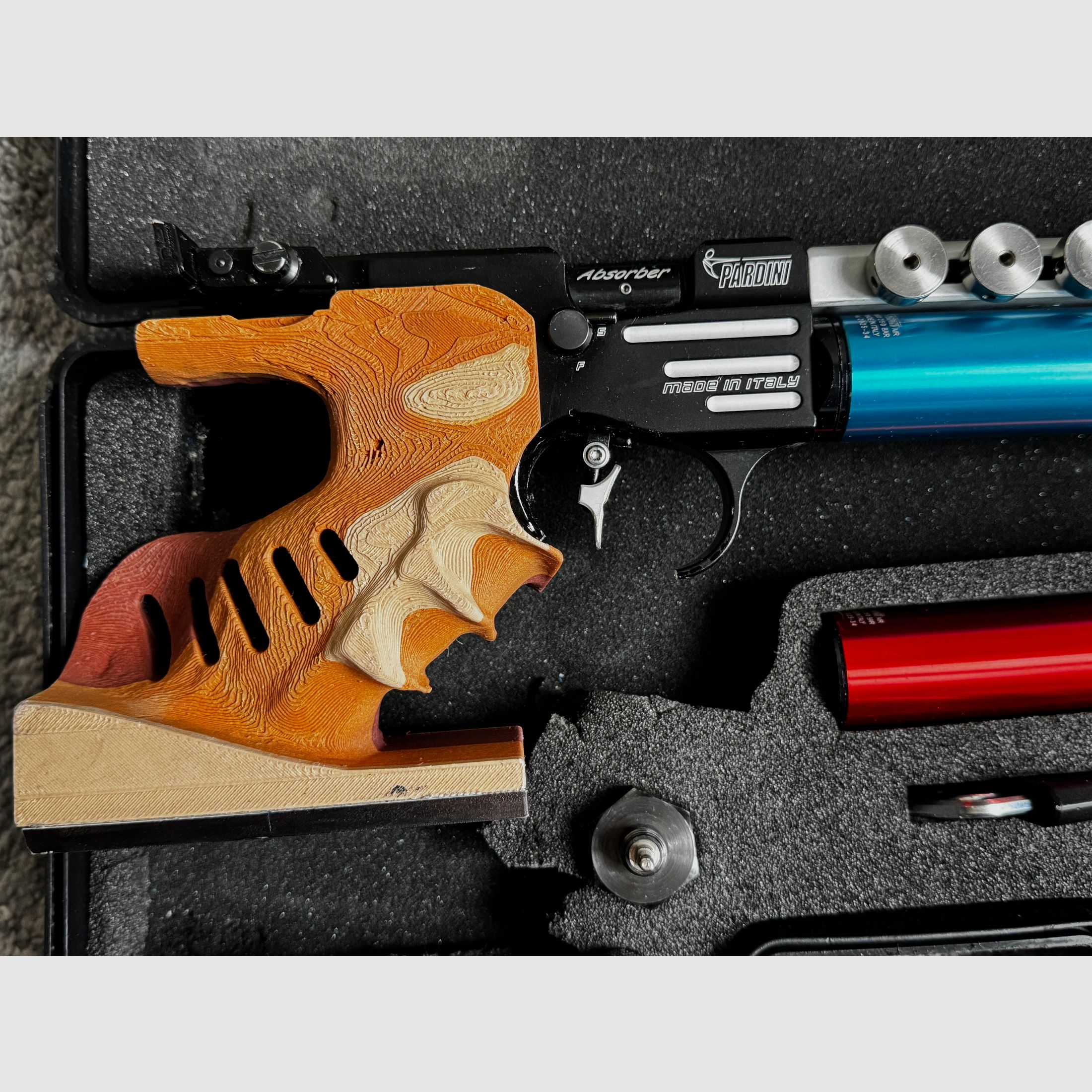 Pardini K12 Absorber rest air pistol caliber 4.5mm grip M/L
