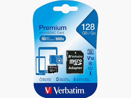 Verbatim Speicherkarte microSDXC Premium 128 GB