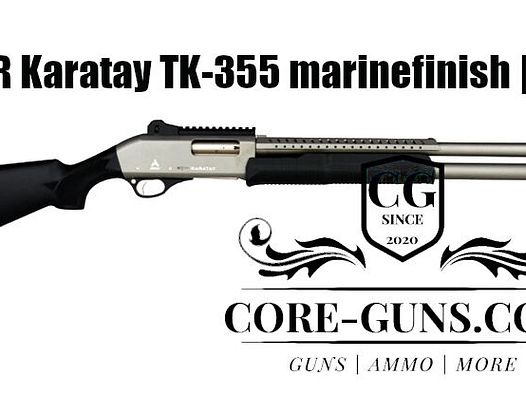 AKKAR Karatay TK-355 vernickelt Vorderschaft-Repetierflinte Kaliber 12/76	 TK355 VSRF