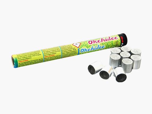 Zink 15mm Signalsterne - Orchidee 10er Rolle mit Silberschweif und bunte Farbperlen