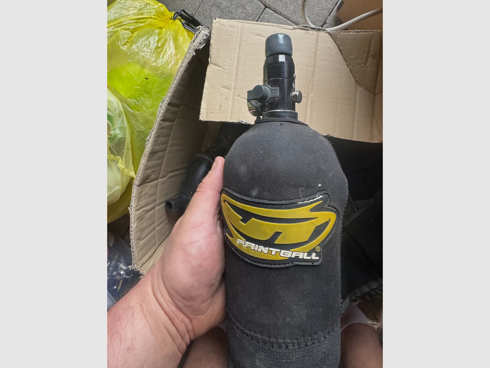 Paintball pistol with some accessories