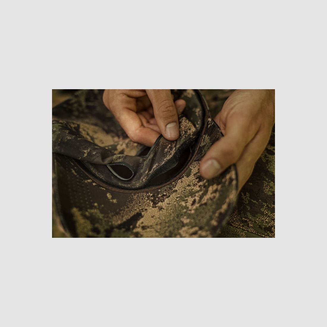 Härkila Kappe Deer Stalker Camo mit Tarnnetz