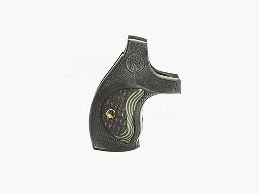 S&W J RUND FALCONIA SCHWARZER GRIFF MIT OLIVGRÜNEM G10 CROCBACK-EINSATZ