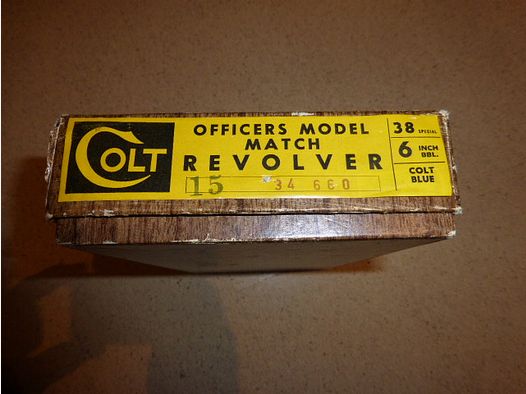 Colt Revolver Officer Match OVP Schachtel Box kein S & W Korth Ruger 1911