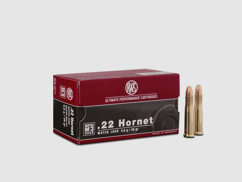 RWS .22 Hornet Match Jagd 3,0g/46gr.