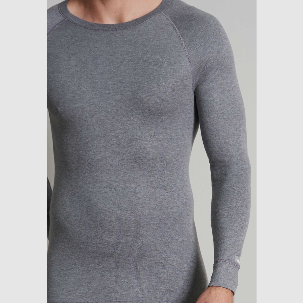 CECEBA Thermo Sport 1/1 Arm Shirt Grau Dunkel Melange
