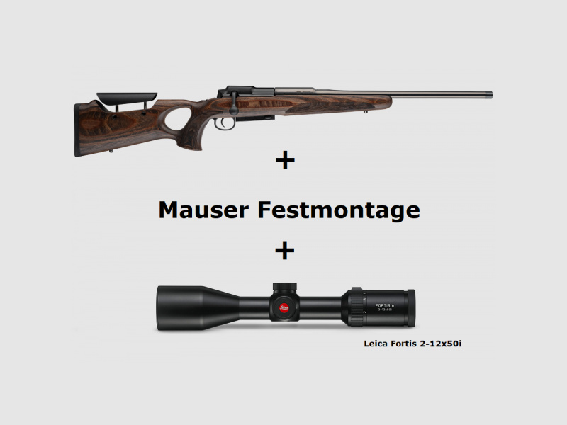 Mauser M25 Max + Leica Fortis 2-12x50i + Montage + ... Komplettpaket