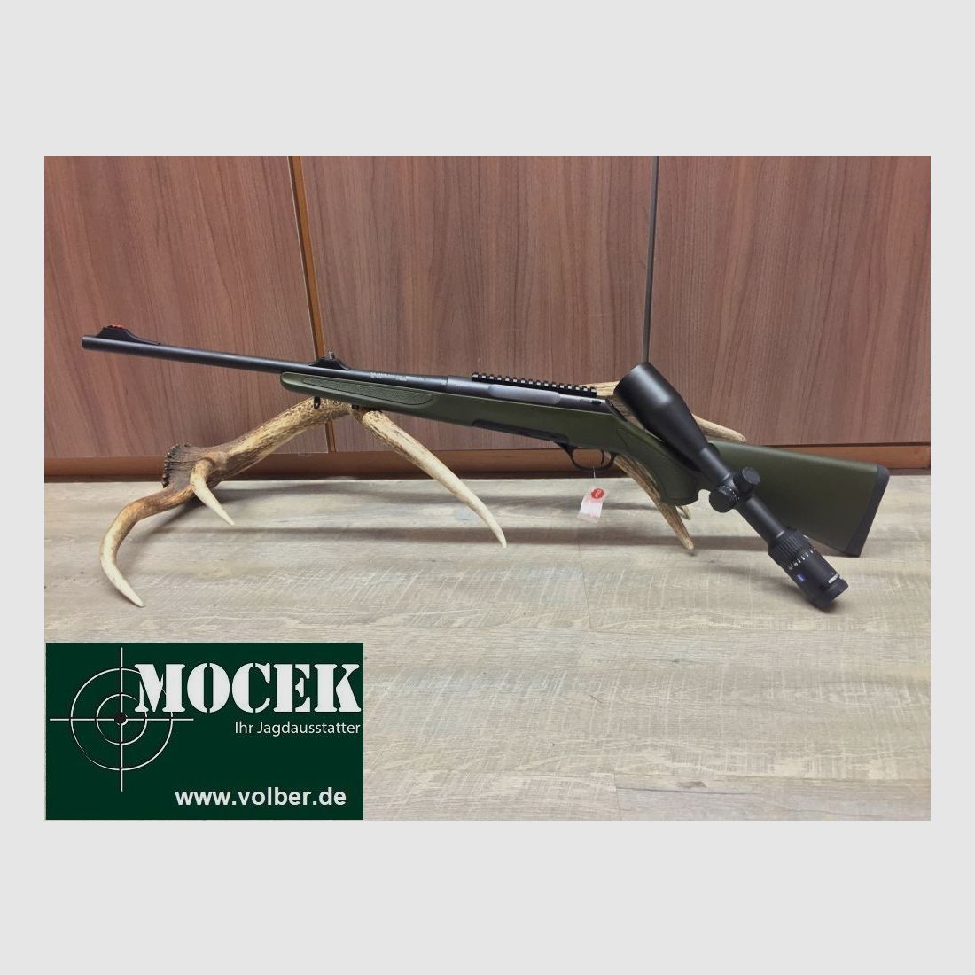 Haenel Varmint Jaeger 10, with Zeiss Conquest V4 3-12x56, cal. .30-06, short barrel 51cm