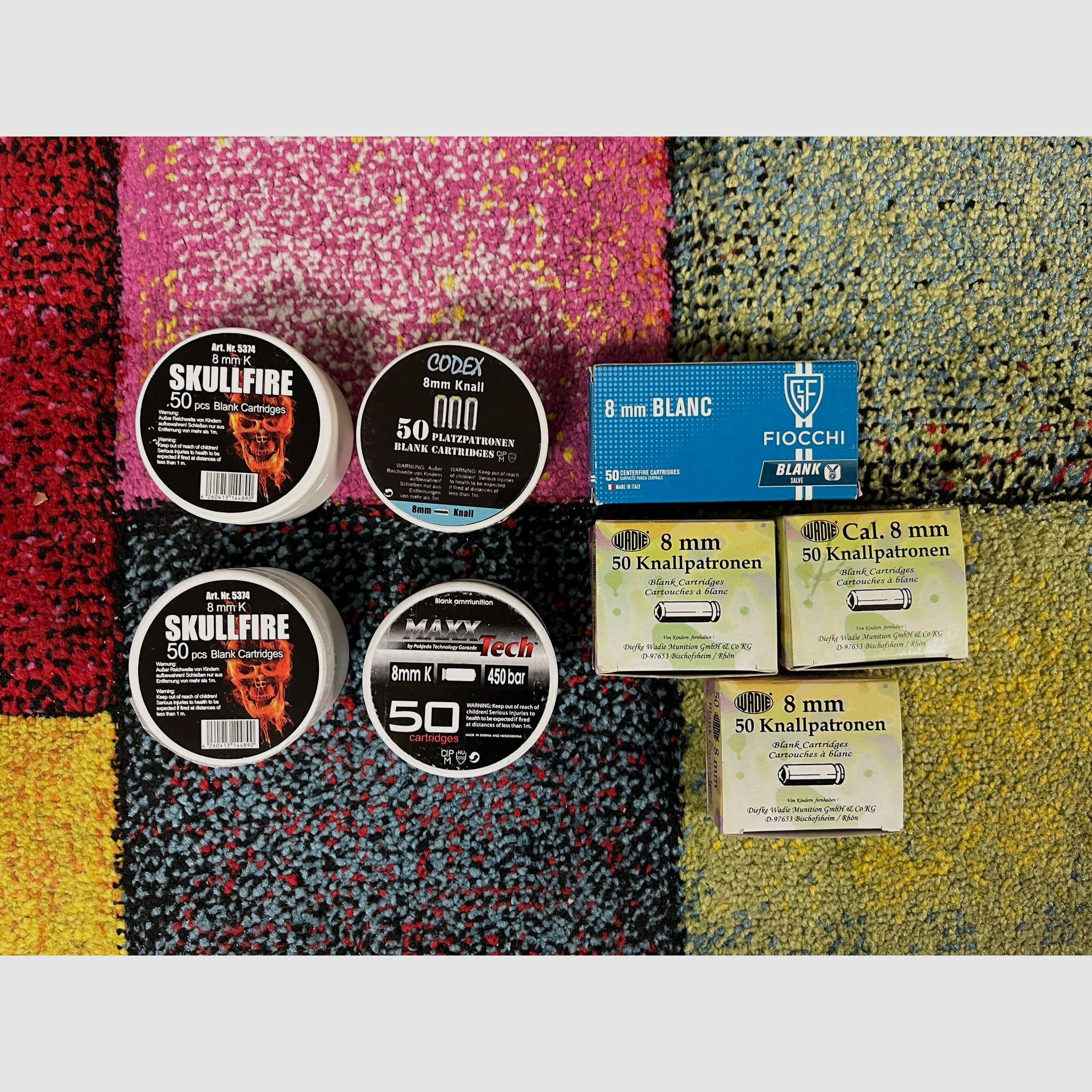 8mm cartuchos de fogueo