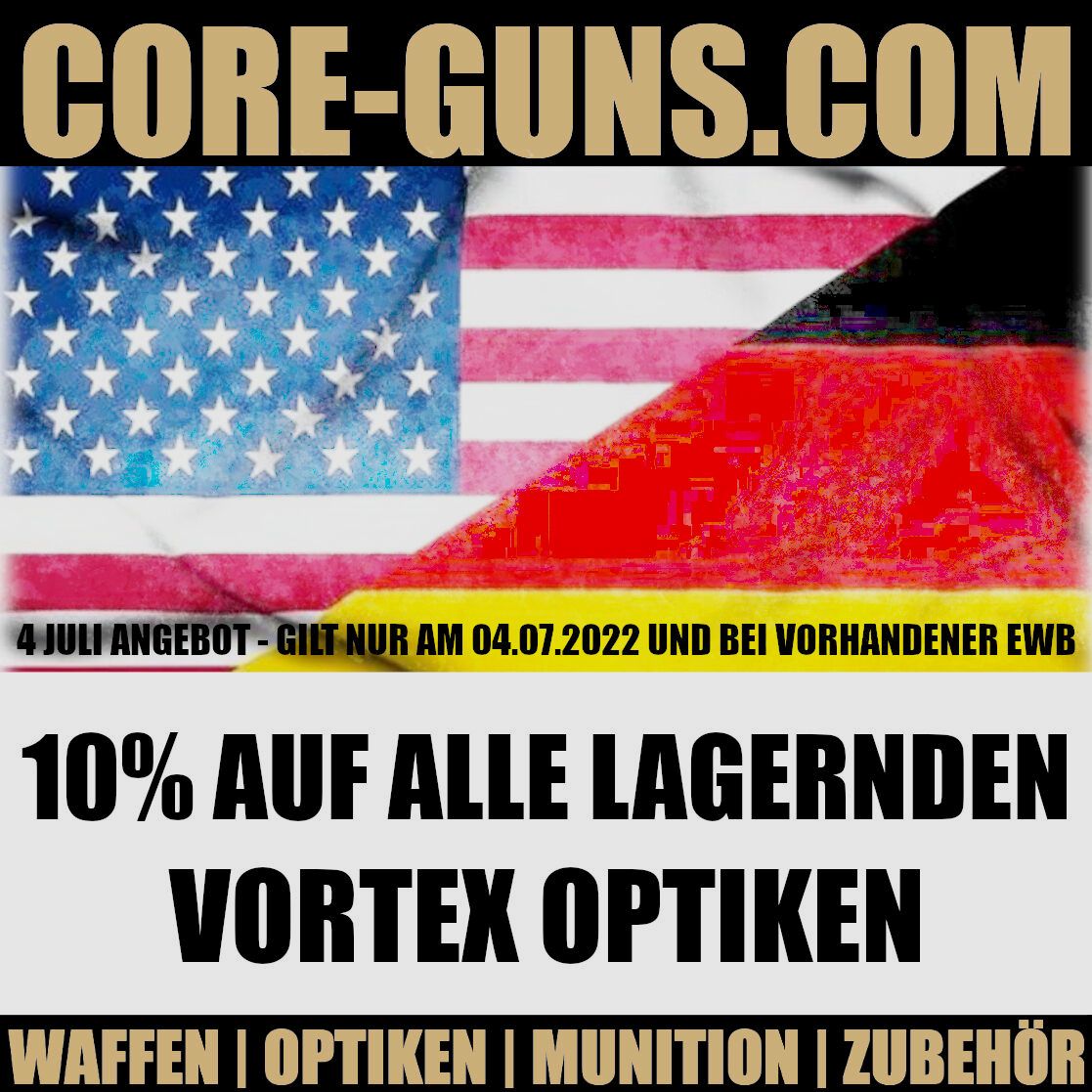 10% auf alle Vortex Optiken - nur am 04. Juli auf www.core-guns.com