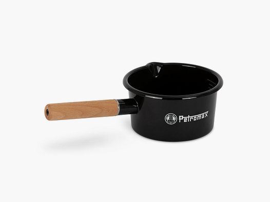 Petromax Pentola con Manico smaltata nera 1 Litro