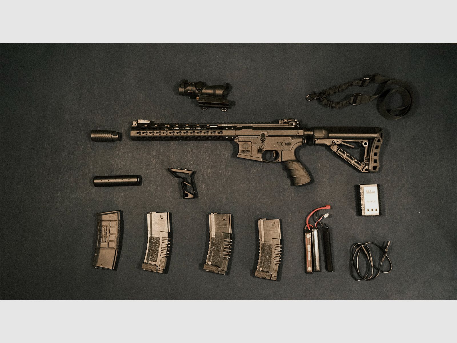 Komplettes Airsoft-Equipment