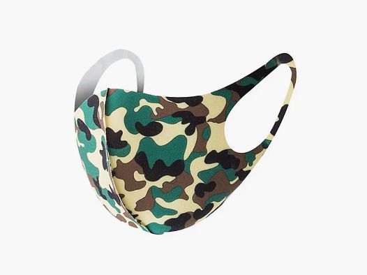 Mund-Nase-Abdeckung / Community Maske -Camouflage Grün- für Sie und Ihn