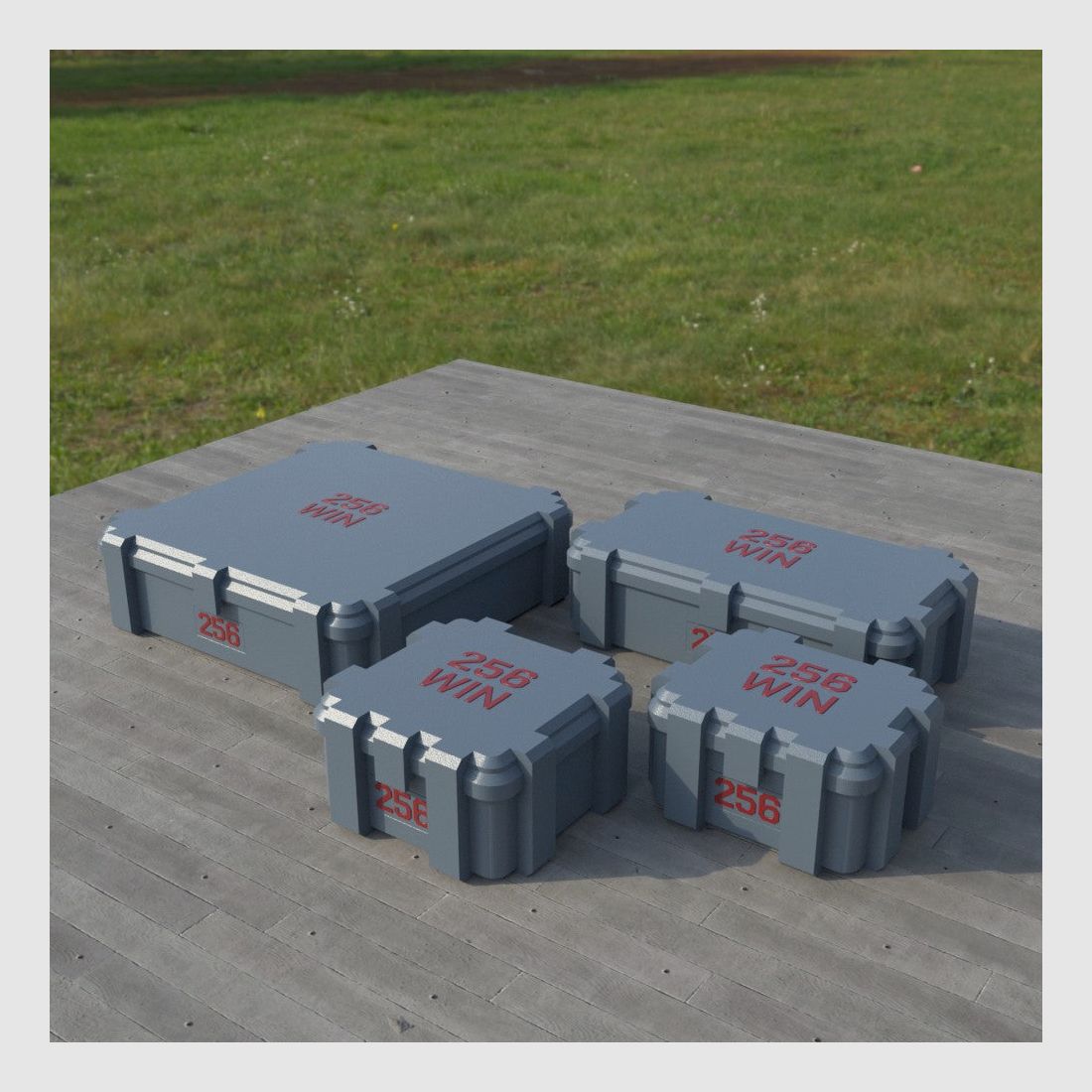 Filamelt Munitionsbox / Ammo Box .256 Win Mag – Patronenbox ‘Klappdeckel’ – 20 / 25 / 50 / 100 Runden