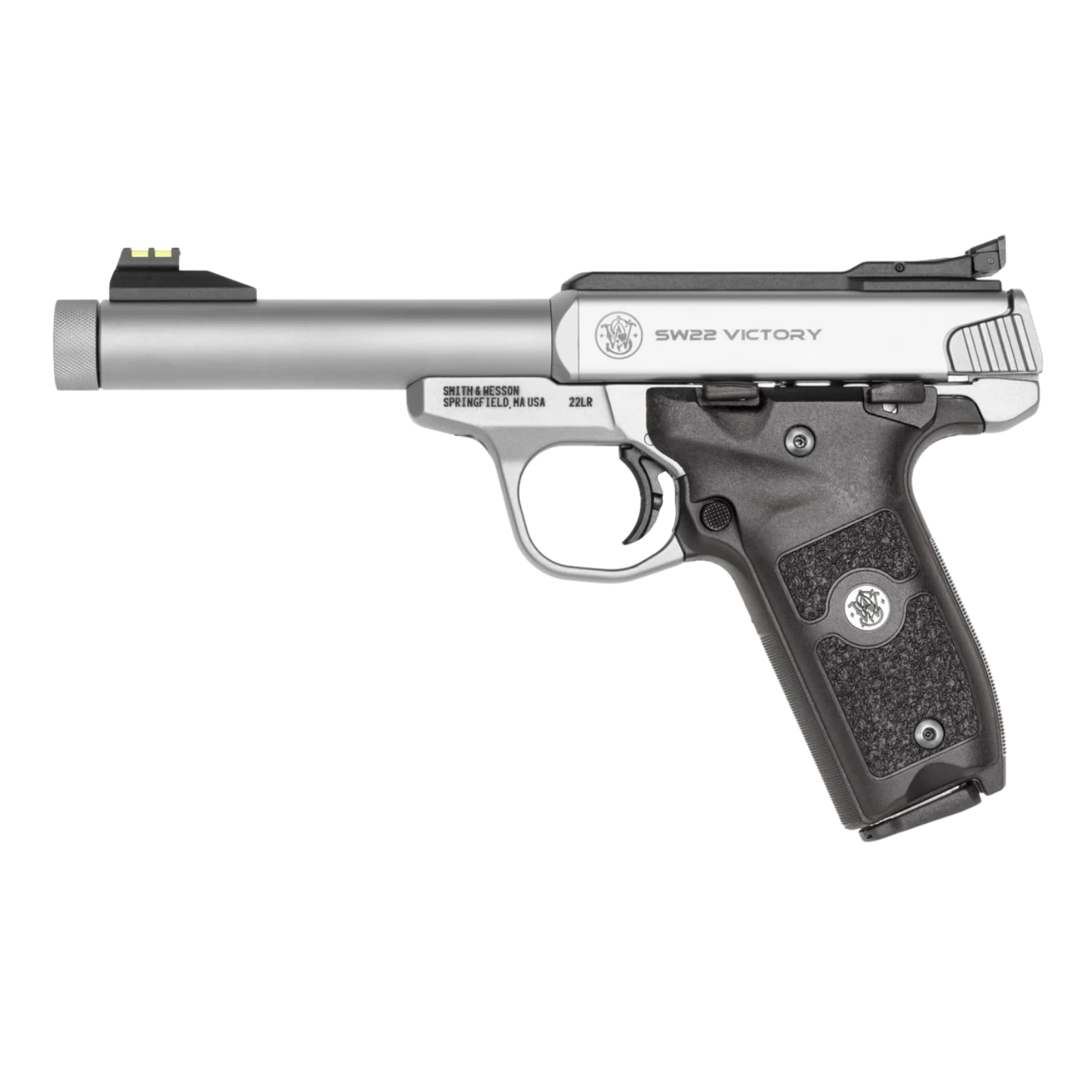 S&W SW22 Victory 5,5" stainless pistola a percussione anulare .22lr 1/2x28