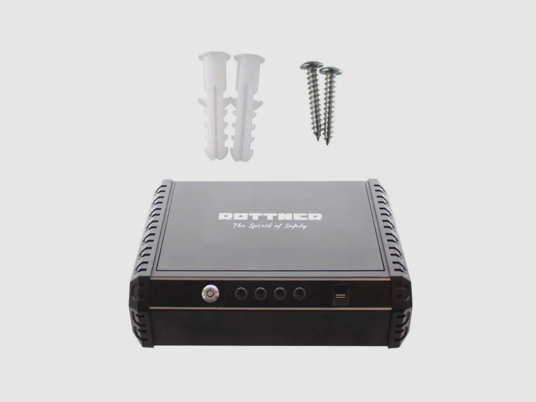 Rottner Cassaforte per Pistole Gunmaster XL con Serratura a Impronta Digitale Nera, immagine 16 di 18