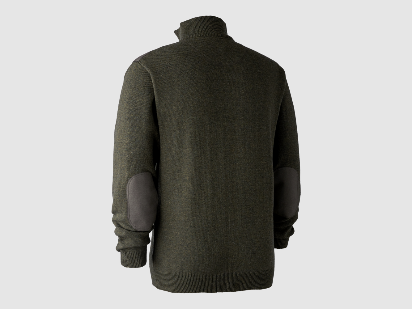 Deerhunter Sheffield Knit Trui met zip-neck Green Melange, afbeelding 2 van 5