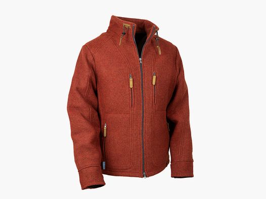 Lodenfleecejacke "Kragenhuber" Mod. 2023, Jaspisrot