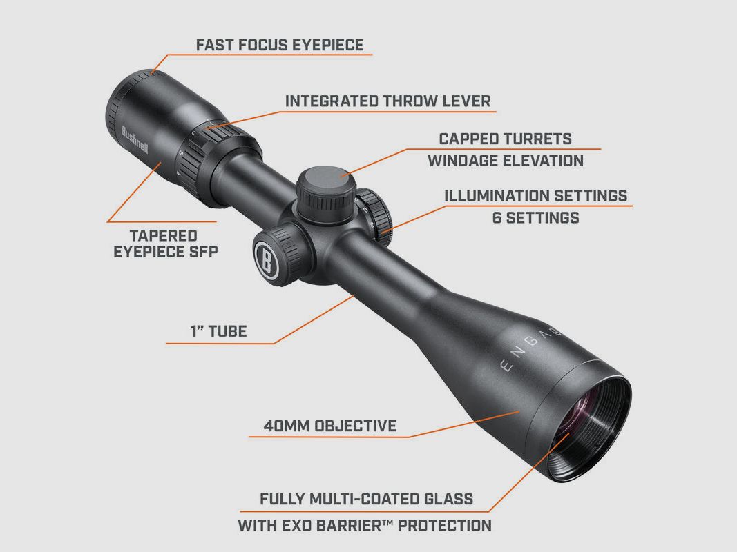 Bushnell Zielfernrohr Engage 3-9x40 Multi-X SFP (2.BE) #RE3940BS9