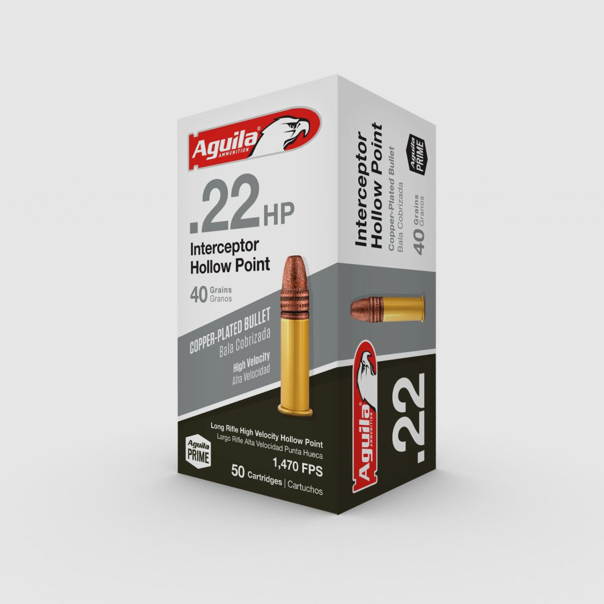 Aguila Interceptor .22 LR 40GR CPLHP 50 patronen
