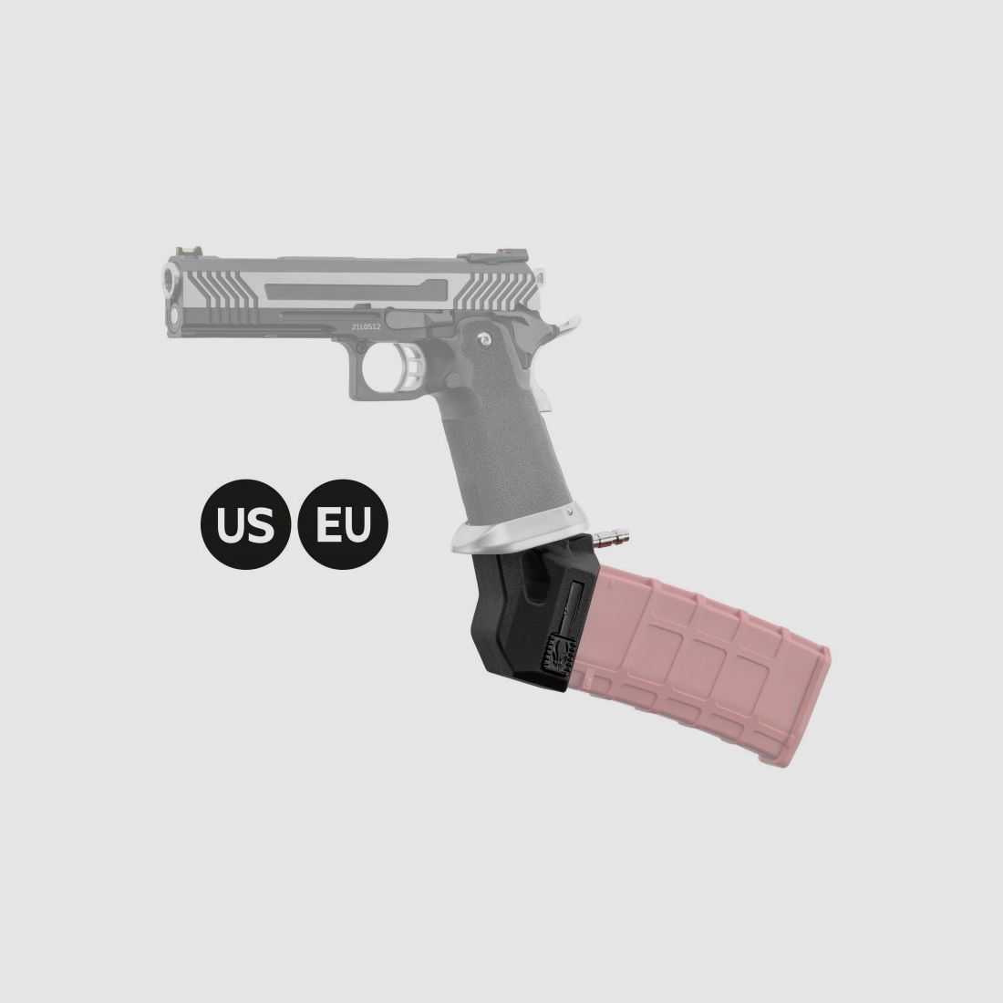 US 60D HPA Adapter Magazin M4 für Hi-Capa-Serie Schwarz