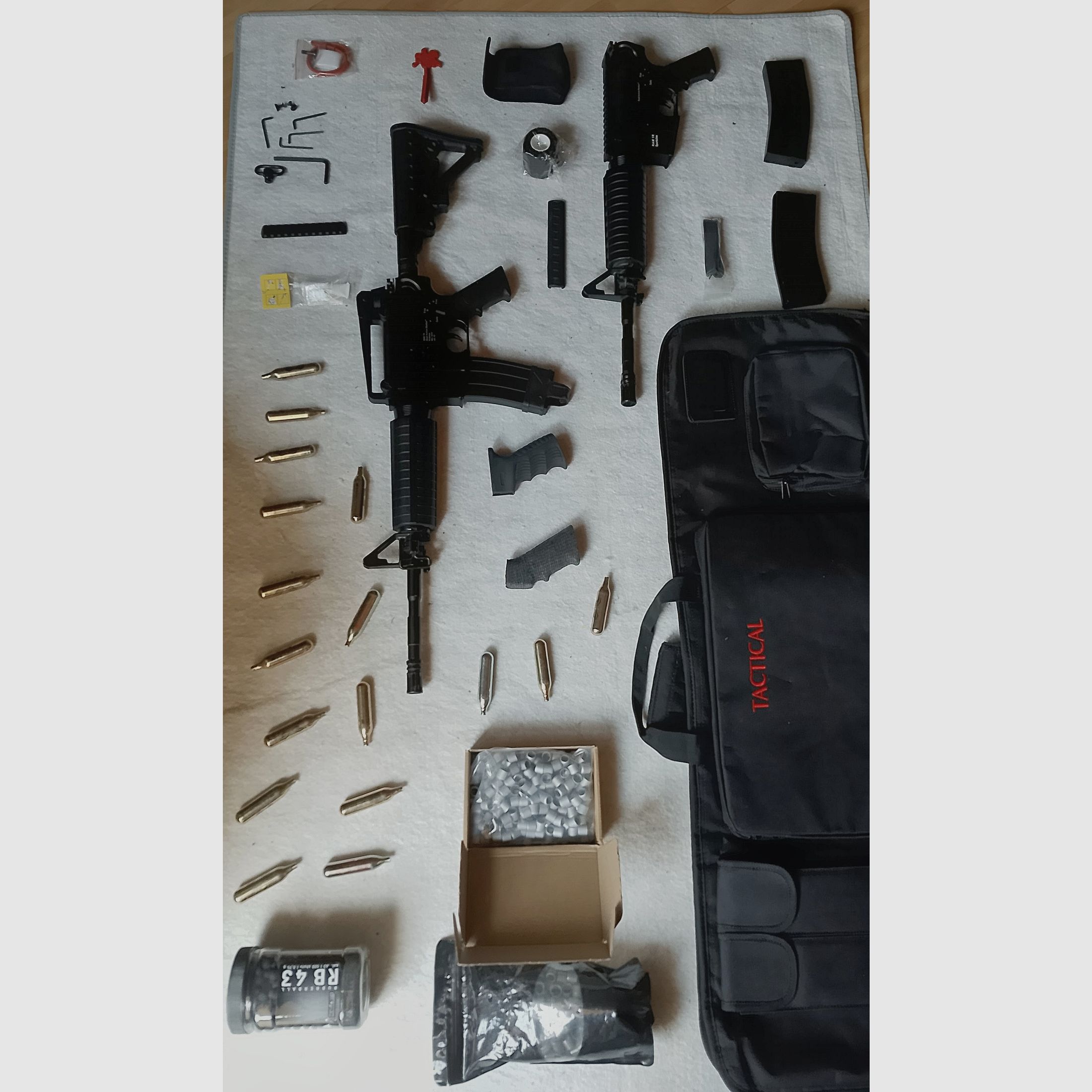 2x .43 RAM Makierer Sturmgewehr 1R Gewehr Umarex CO2 Druckluft Set Sammlung Bastler Tausch en reprise PCP Luftgewehr Pressluft 
