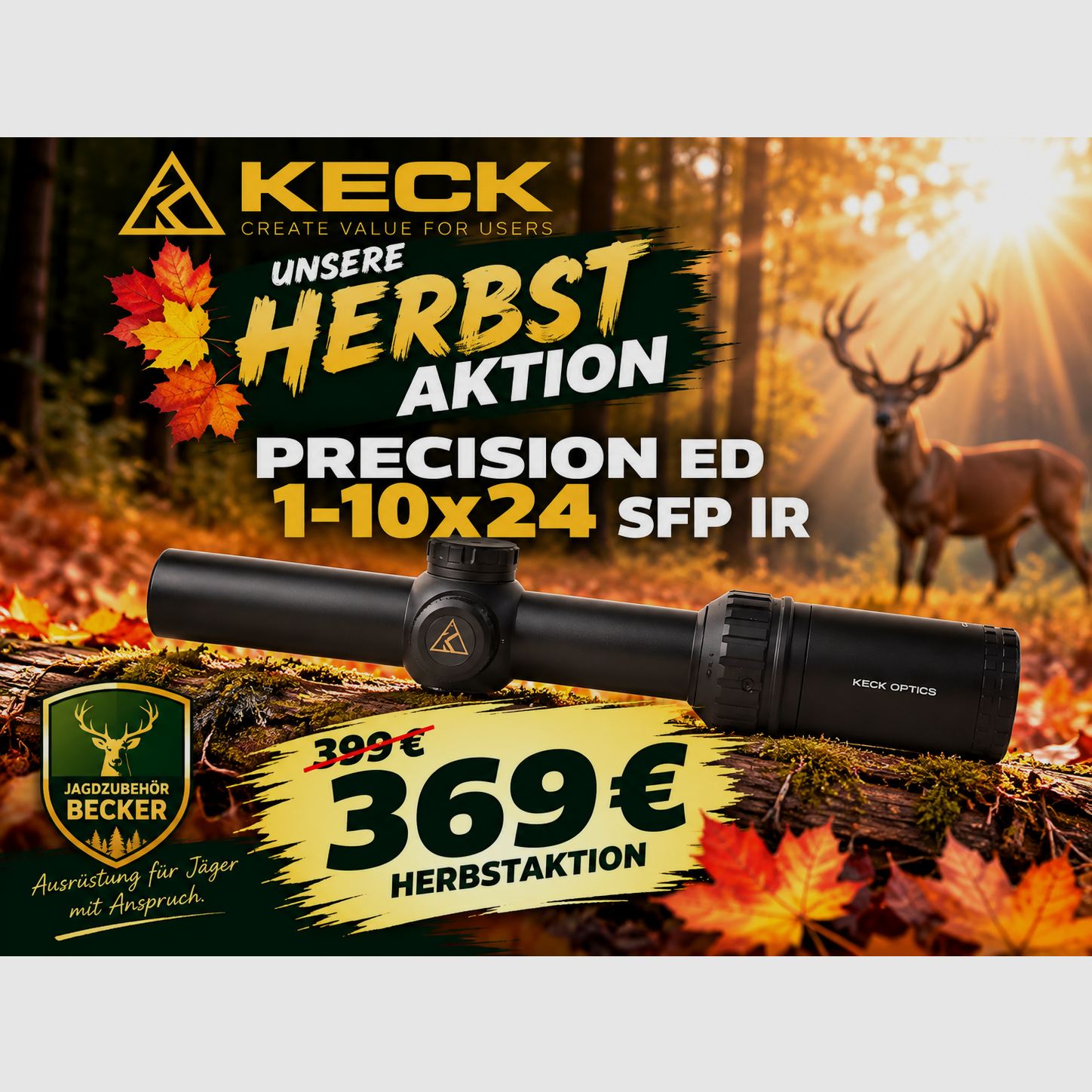 KECK Optics RS Precision ED 1–10×24 SFP IR-KG1 – Offerta autunnale, immagine 1 di 2