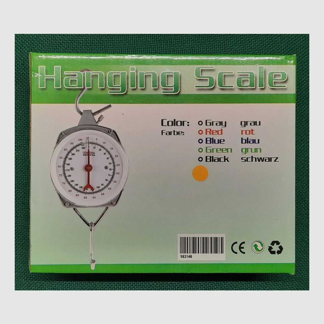 Hanging Scale Zeigerwaage orange