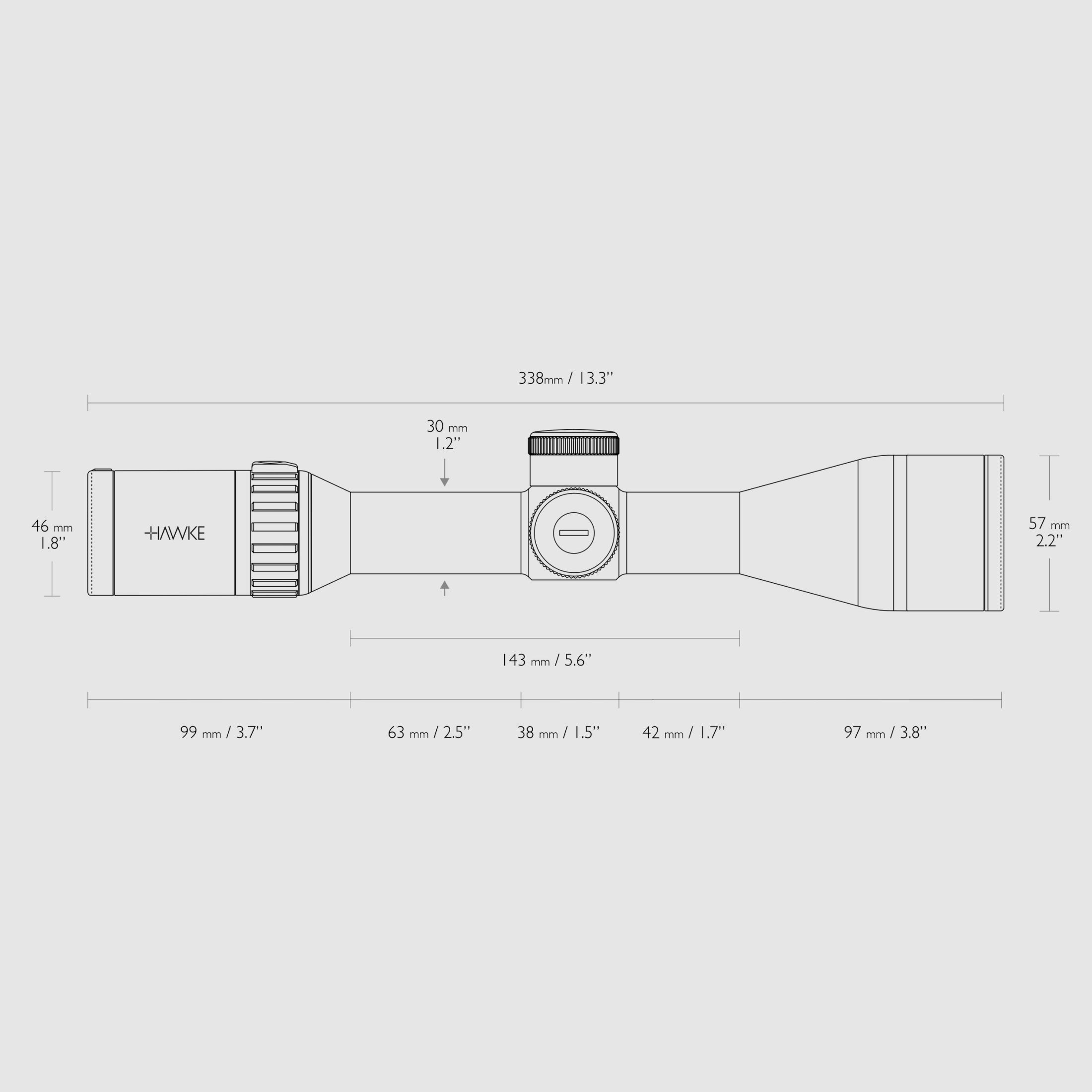 HAWKE 16435 ENDURANCE 30 WA FD 3-18x50 SF LR2 FD 18X ABSEHEN
